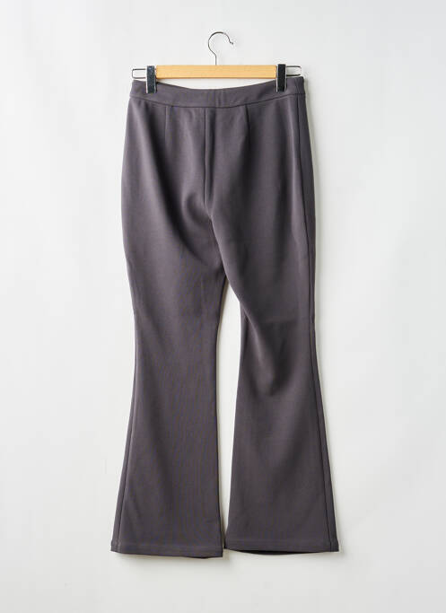 Pantalon evazat închidere cu fermoar sub clapetă cu cârlig talie înaltă gri MESHKI femme