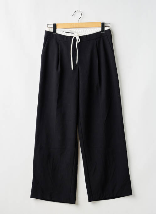 Pantalon larg închidere cu fermoar lateral talie înaltă negru ZARA femme