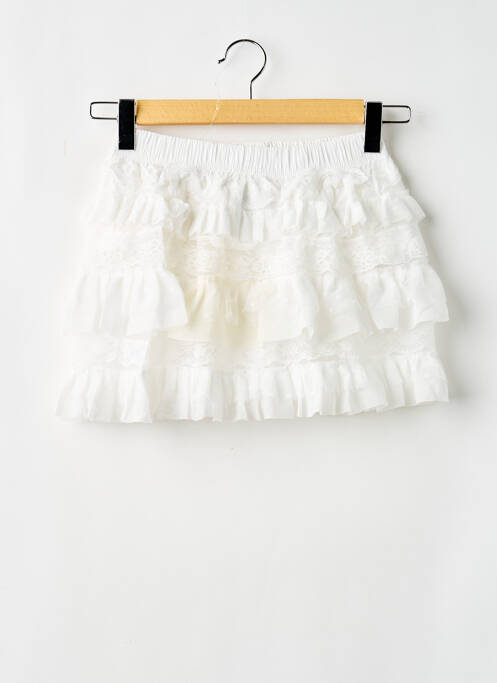 Fustă mini talie elastică alb S9OLO femme