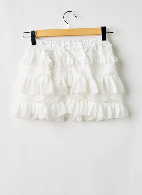 Fustă mini talie elastică alb S9OLO femme