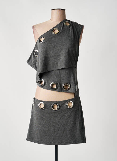 Rochie scurtă fără mâneci fără mâneci gri JADED LONDON femme