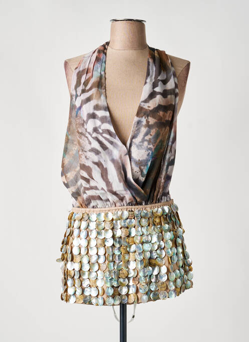 Top croială cambrată bretele subțiri maro JADED LONDON femme