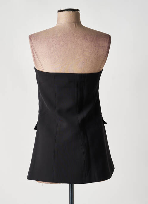 Top guler pătrat fără mâneci negru BOA femme