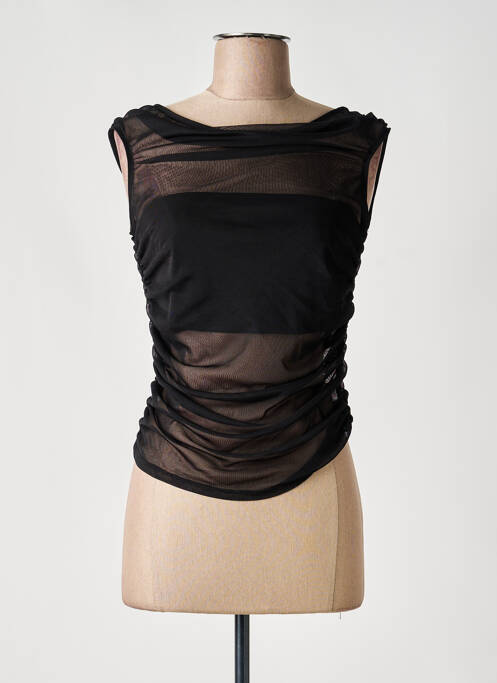 Top elasticitate fără mâneci negru ASOS femme