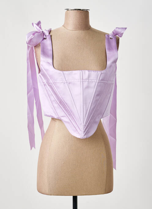 Top guler pătrat bretele subțiri violet ATASAN femme