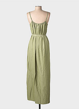 Rochie lungă croială fluidă bretele subțiri verde CREAM femeie