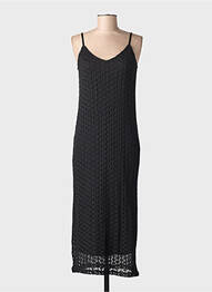 Rochie midi guler în v bretele subțiri negru STREET ONE femme