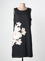 Rochie midi imprimeu floral fără mâneci negru CREAM femeie