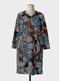 Rochie midi mâneci lungi mâneci lungi albastru GUY DUBOUIS femme