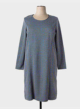 Rochie midi mâneci lungi mâneci lungi albastru DIANE LAURY femeie