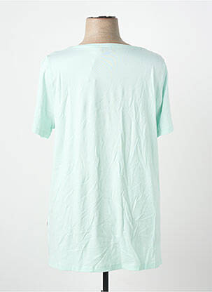 Tricou croială dreaptă mâneci scurte verde YESTA femeie