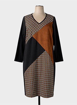 Rochie midi mâneci lungi mâneci lungi negru GUY DUBOUIS femeie