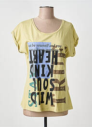 Tricou serigrafie mâneci scurte verde CREAM femeie
