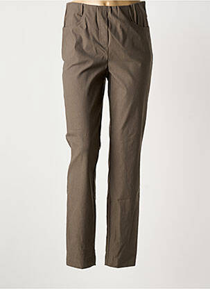 Pantalon drept elasticitate mărime normală verde ADELINA BY SCHEITER femeie