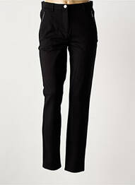 Pantalon slim țesătură poplin mărime normală negru BRANDTEX femme