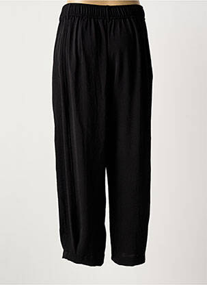 Pantalon larg țesătură poplin mărime normală negru MAT. femeie