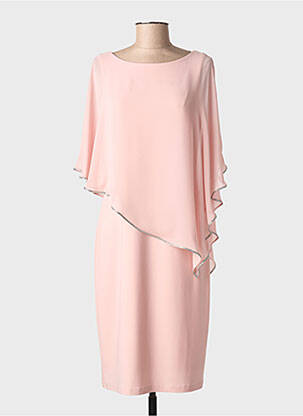 Rochie midi țesătură crep mâneci scurte roz JOSEPH RIBKOFF femeie