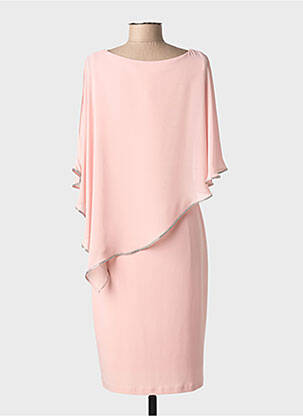 Rochie midi țesătură crep mâneci scurte roz JOSEPH RIBKOFF femeie