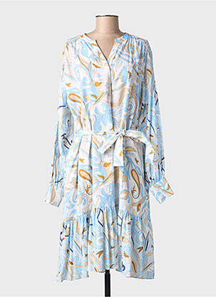 Rochie midi imprimeu floral mâneci lungi albastru HERZEN'S ANGELEGENHEIT femeie