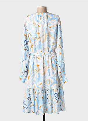 Rochie midi imprimeu floral mâneci lungi albastru HERZEN'S ANGELEGENHEIT femeie