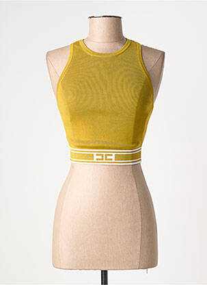 Top elasticitate fără mâneci verde ELISABETTA FRANCHI femeie