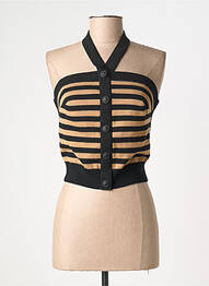 Top țesătură jersey fără mâneci negru ELISABETTA FRANCHI femme