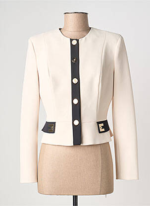 Jachete elegante buzunare false bej ELISABETTA FRANCHI femeie