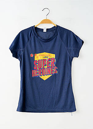Tricou croială dreaptă mâneci scurte albastru ROLY femeie