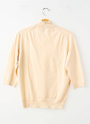 Pulover elasticitate mâneci scurte bej SANS MARQUE femeie