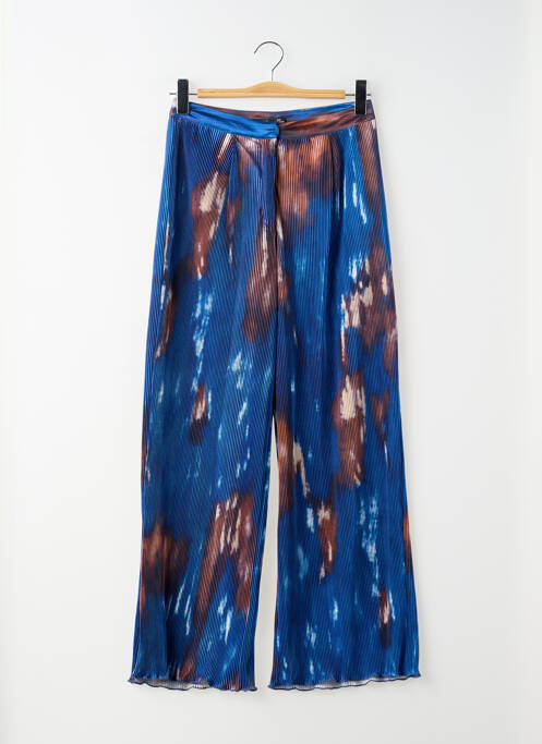 Pantalon larg talie cu cleme talie înaltă albastru NASTY GAL femme