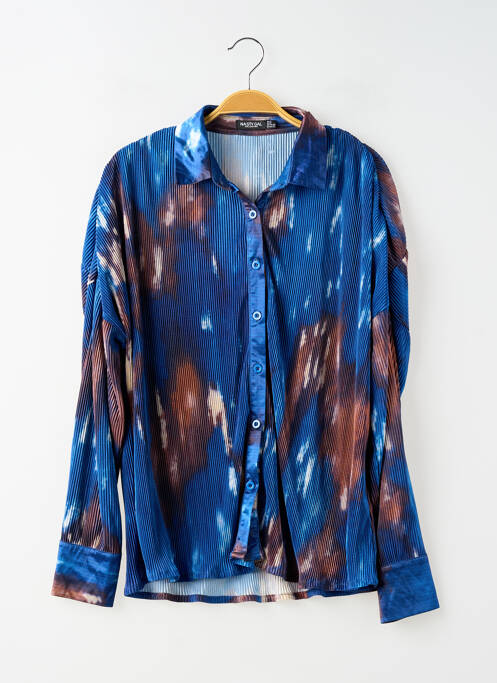 Cămașă croială fluidă mâneci lungi albastru NASTY GAL femme