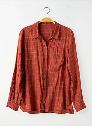 Cămașă croială dreaptă mâneci lungi portocaliu SANS MARQUE femme