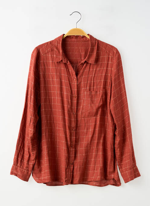 Cămașă croială dreaptă mâneci lungi portocaliu SANS MARQUE femme