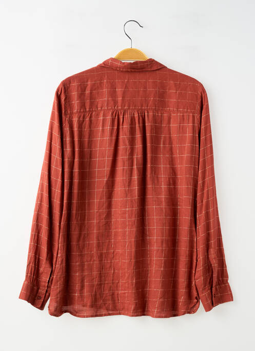 Cămașă croială dreaptă mâneci lungi portocaliu SANS MARQUE femme