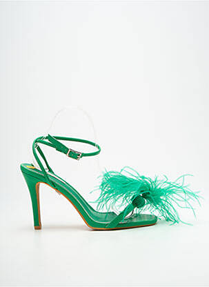 Sandale/pantofi decupați închidere cu bride toc înalt de 10cm și mai mult verde GIVANA femme