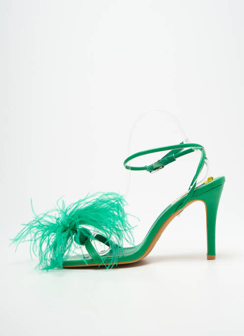 Sandale/pantofi decupați închidere cu bride toc înalt de 10cm și mai mult verde GIVANA femme