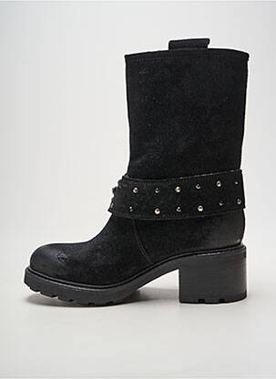 Botine/ghete nubuc toc de 4 la 6 cm negru GIO+ femeie