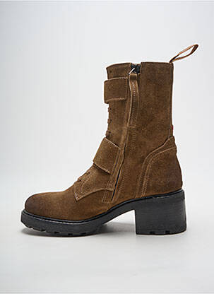 Botine/ghete nubuc toc de 4 la 6 cm maro GIO+ femeie