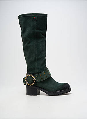 Cizme nubuc toc de 4 la 6 cm verde GIO+ femeie