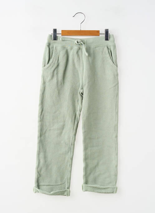 Pantalon drept închidere cu legături de legat talie elastică verde MONOPRIX garcon