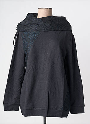 Hanorac broderie mâneci lungi negru SHEEGO femeie