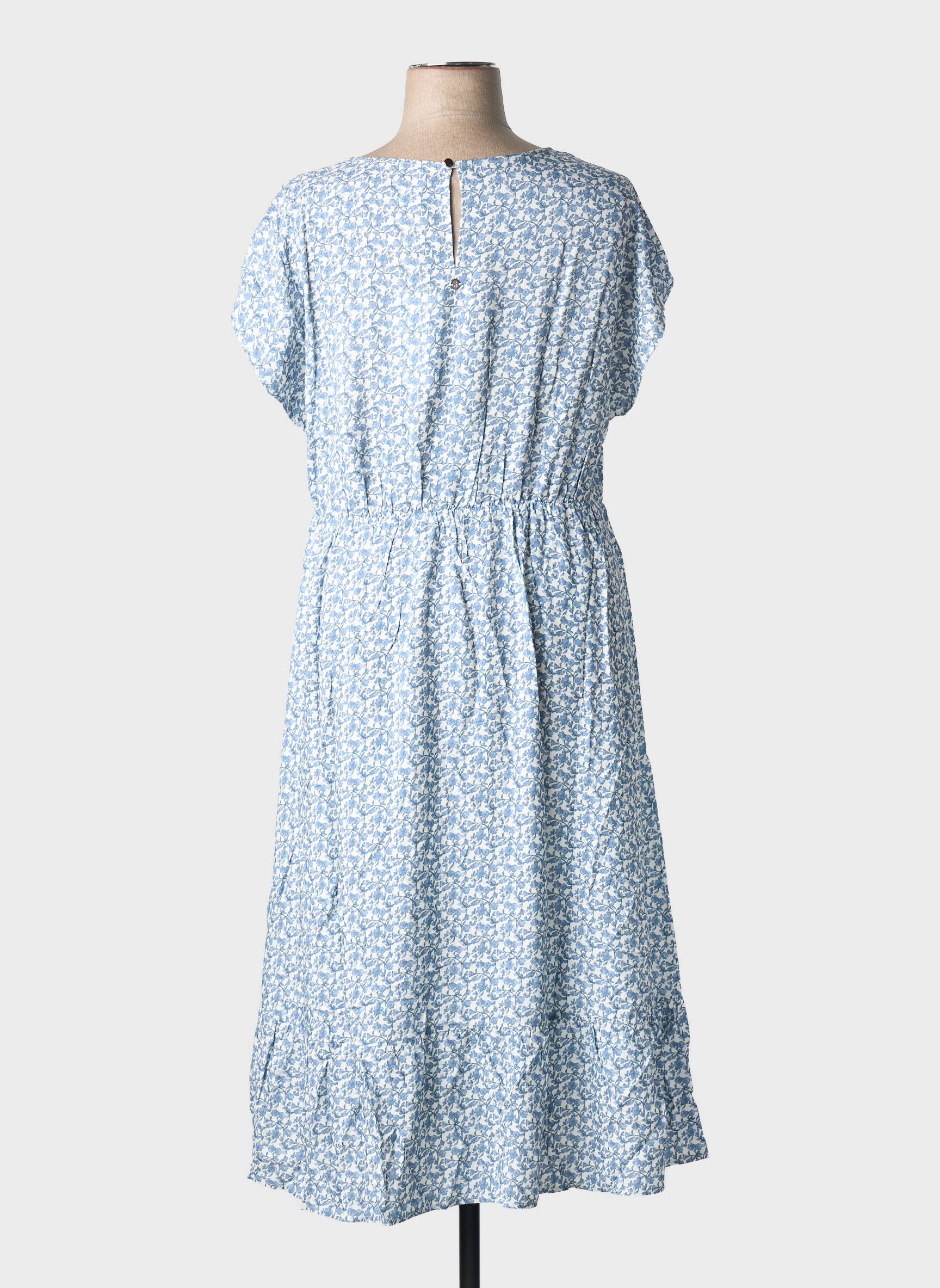 Rochie lungă mâneci scurte mâneci scurte albastru SHEEGO femeie