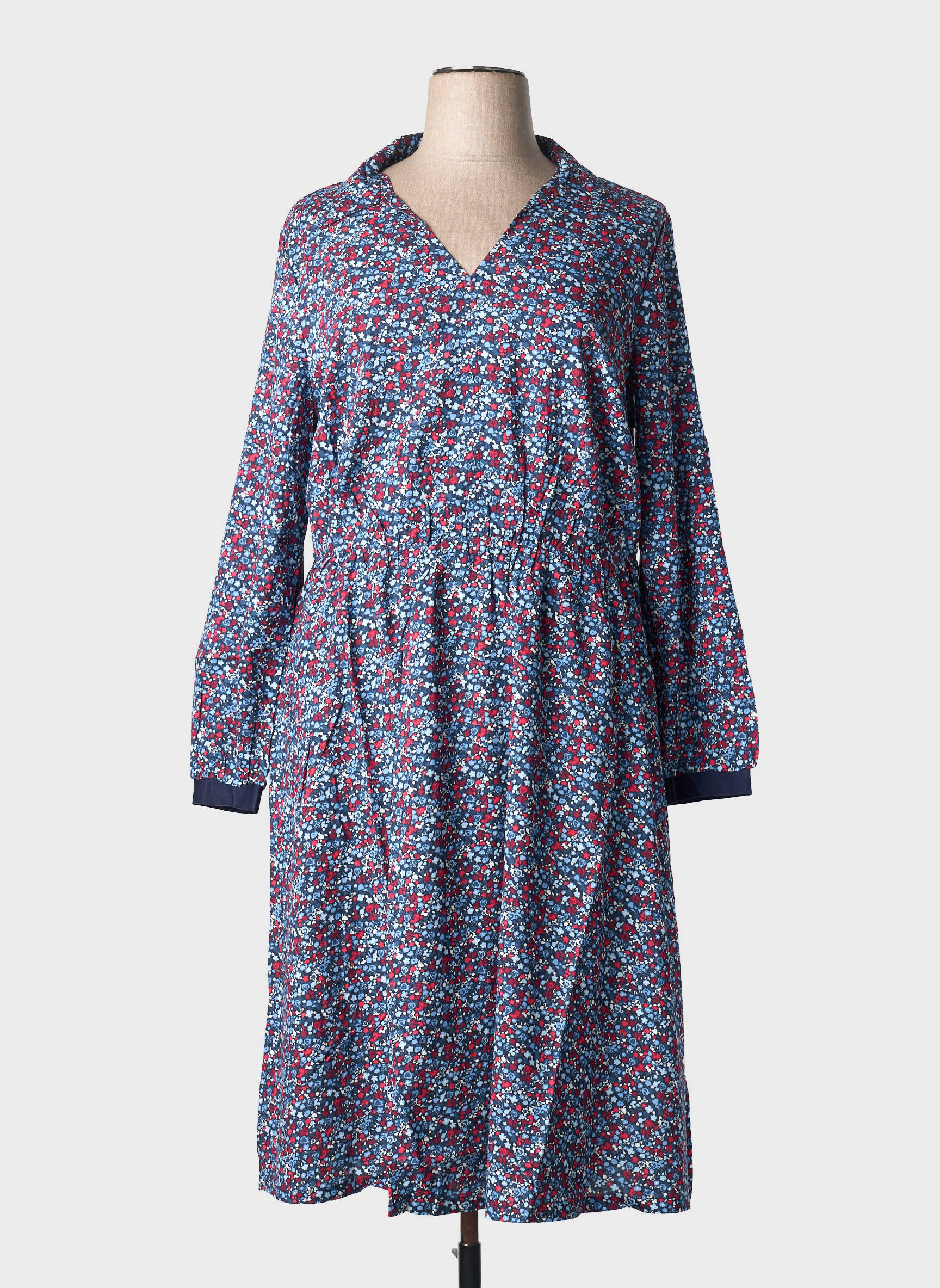 Rochie lungă mâneci lungi mâneci lungi albastru SHEEGO femeie