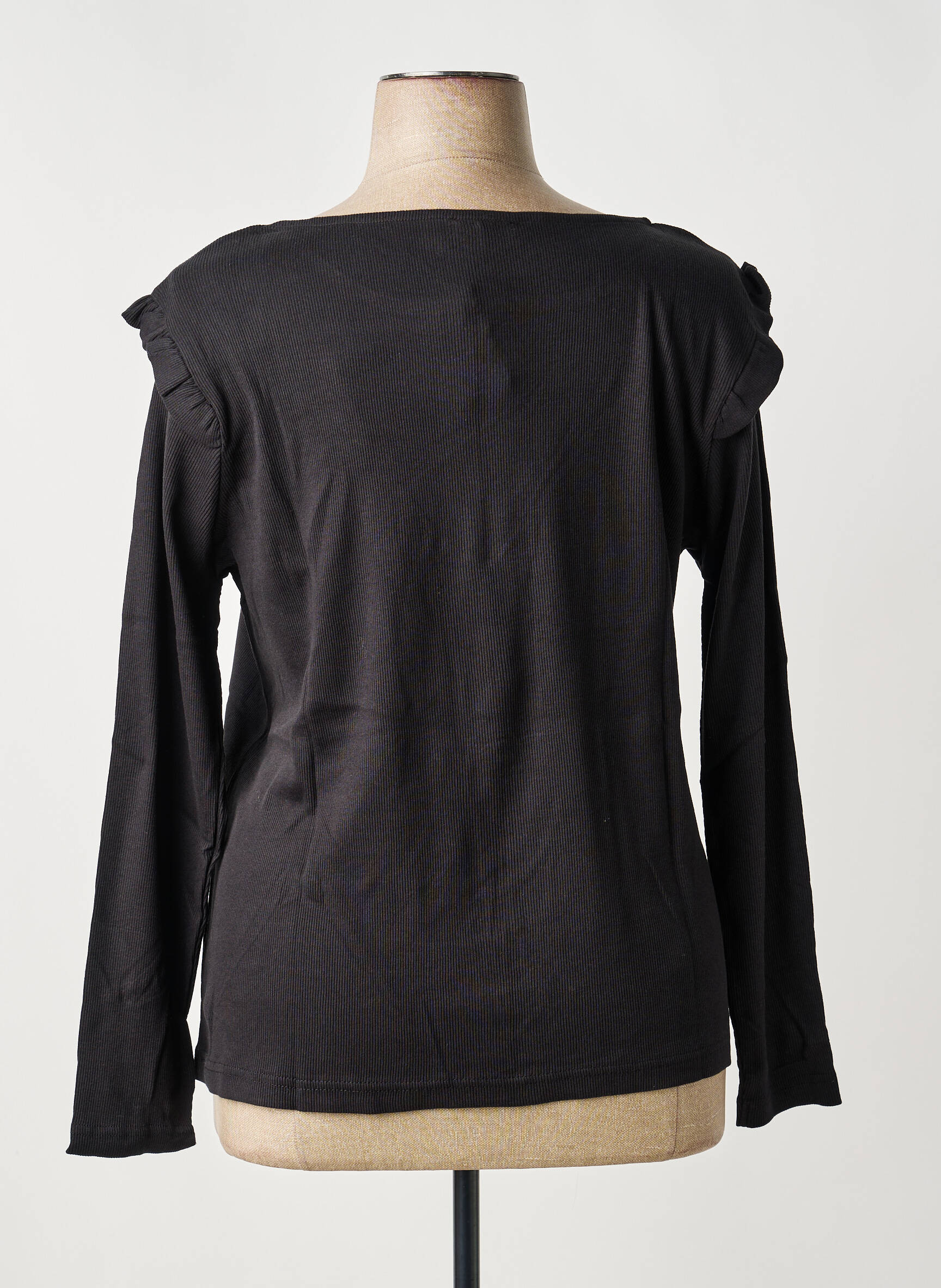 Tricou mâneci lungi mâneci lungi negru SHEEGO femeie
