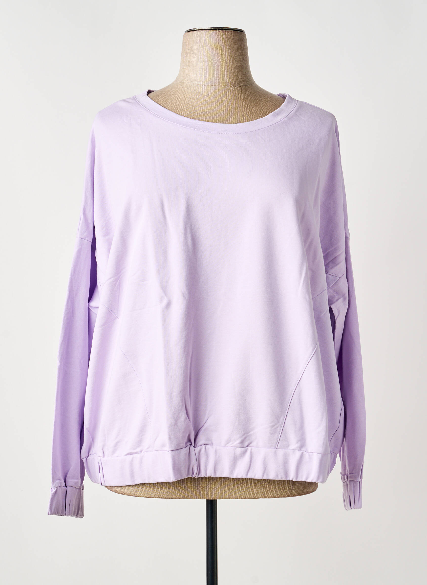 Hanorac elasticitate mâneci lungi violet SHEEGO femeie