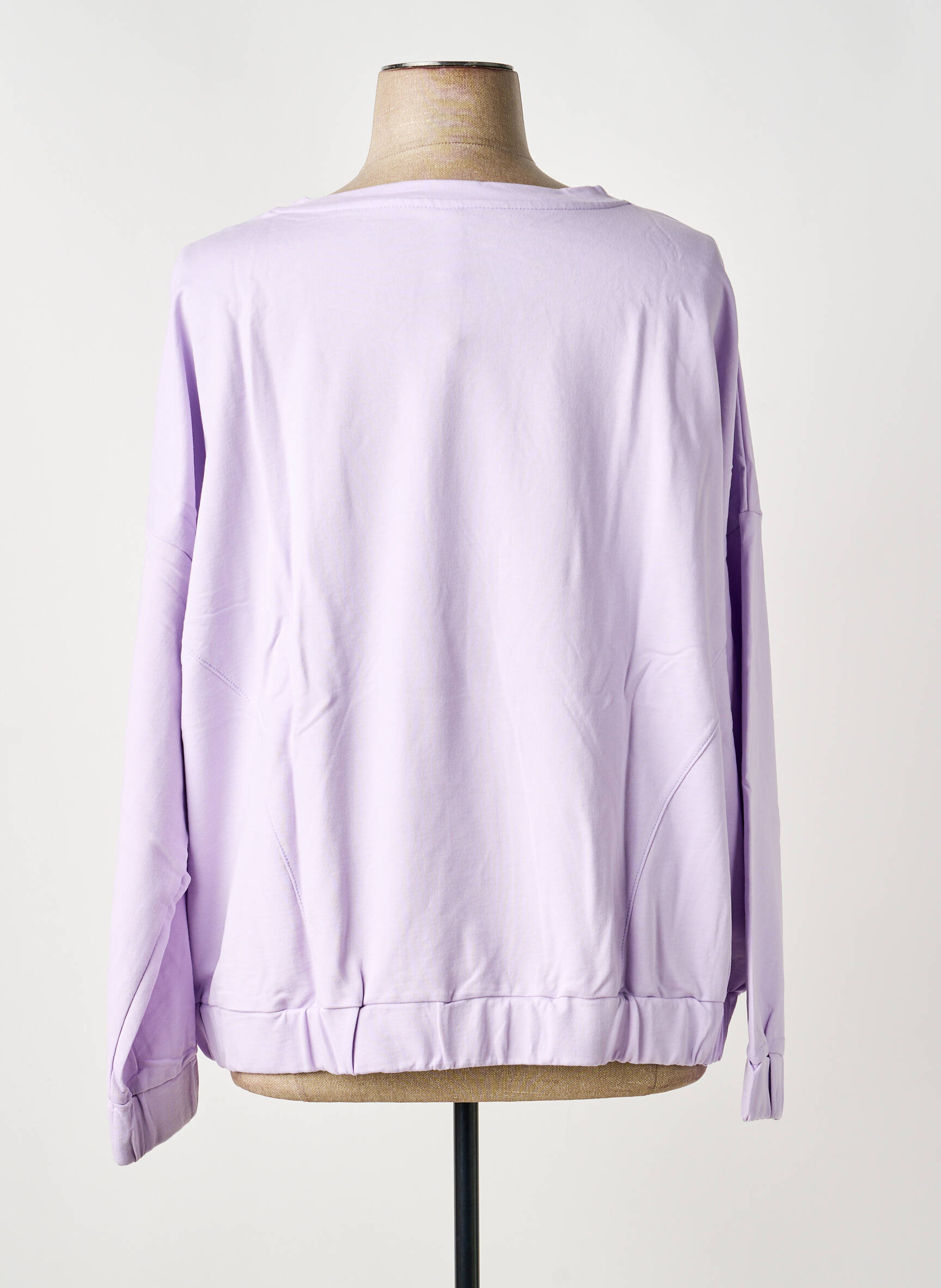 Hanorac elasticitate mâneci lungi violet SHEEGO femeie