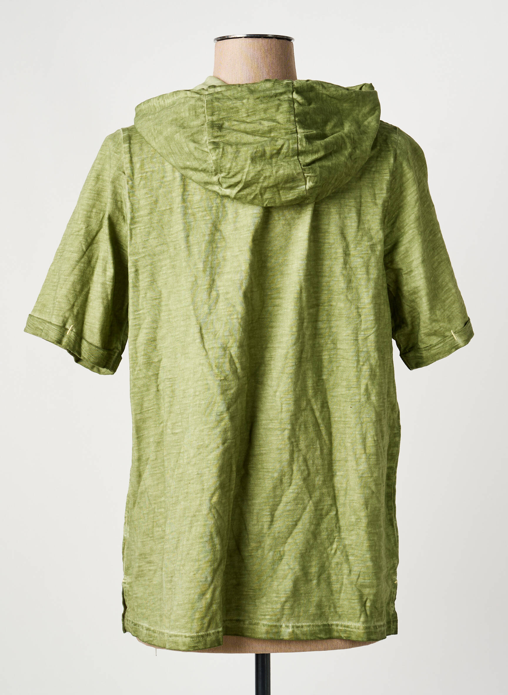 Tricou croială dreaptă mâneci scurte verde SHEEGO femeie