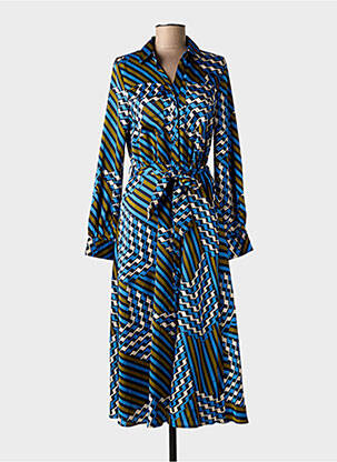 Rochie lungă mâneci lungi mâneci lungi albastru LA PETITE ETOILE femeie