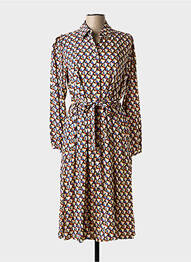 Rochie midi croială fluidă mâneci lungi bej C'EST BEAU LA VIE femme