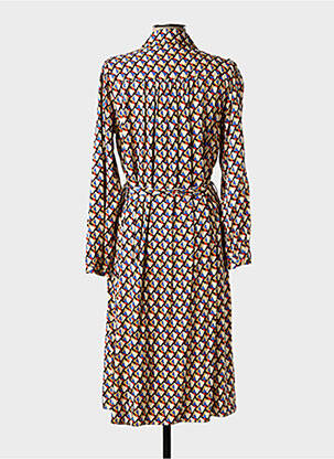 Rochie midi croială fluidă mâneci lungi bej C'EST BEAU LA VIE femeie
